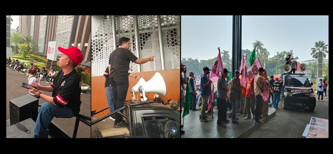 Demo di Kantor Gubernur Sumsel, Massa Desak Usut Karhutla